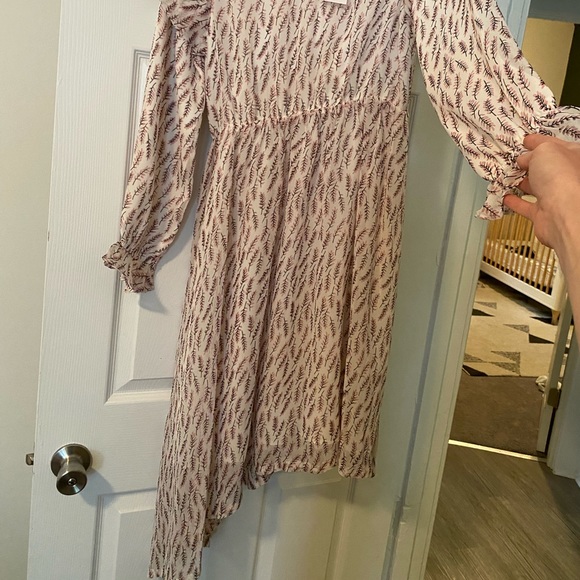 NWT White/Cream Printed Midi Dress - Picture 3 of 7